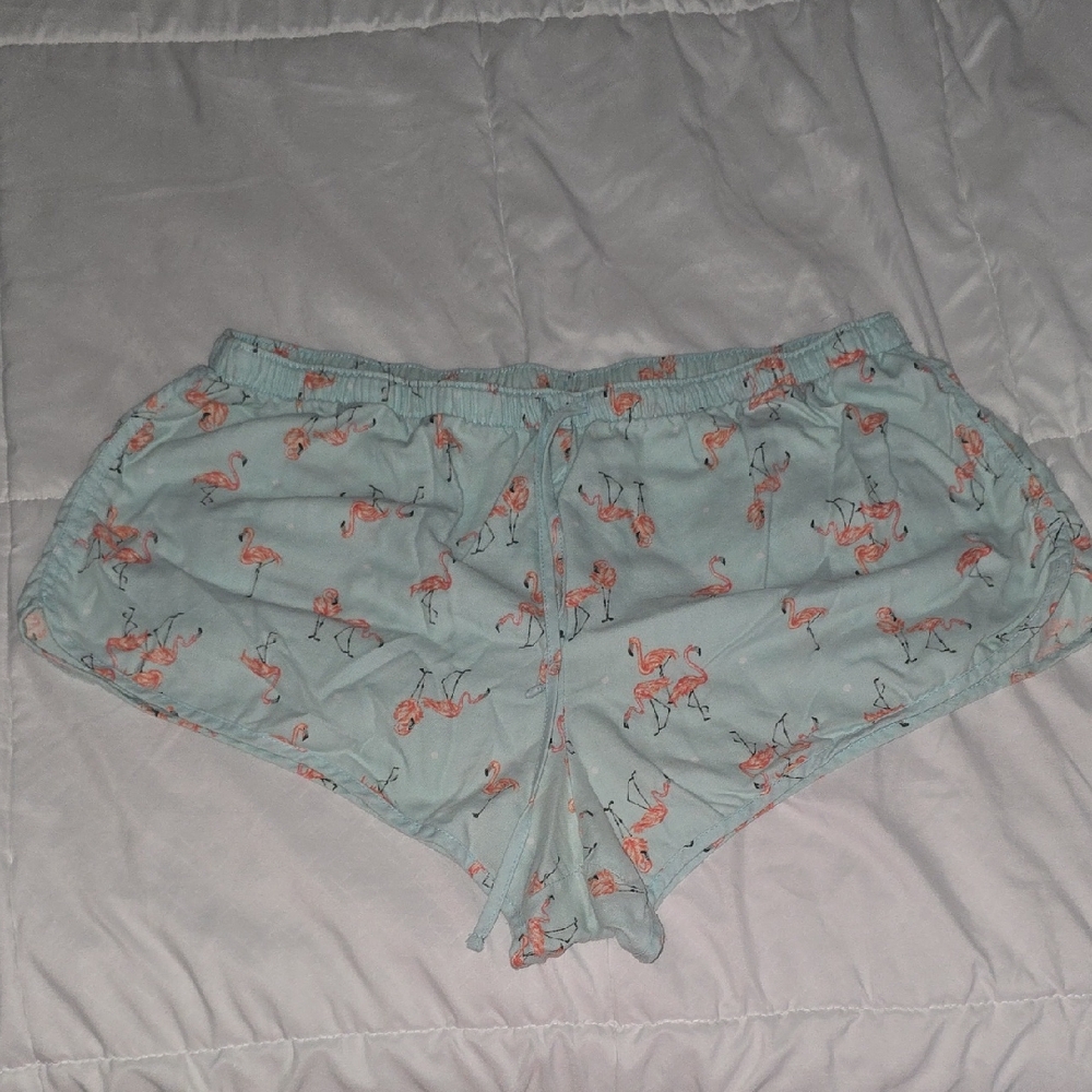 Secret Treasures Aqua Flamingo Lounge Shorts